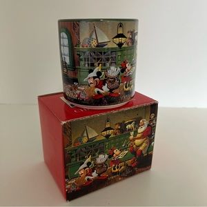 Disney Vintage Collectible Mug Christmas 1993 Santa’s Workshop New In Box